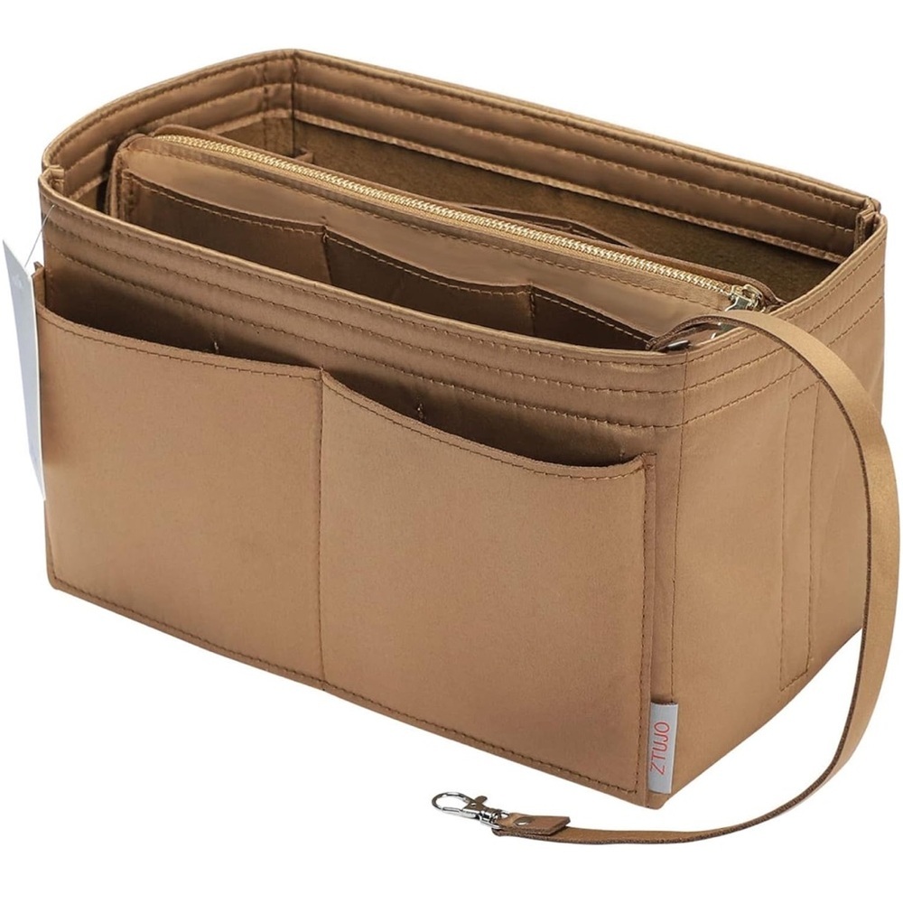 ZTUJO Purse Organizer Insert, Felt Bag Organizer With Metal Zipper, XL 663/ib2